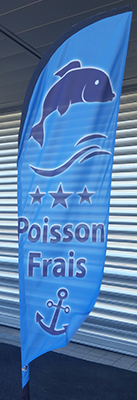 Drapeau Poissons frais Morillon Marée